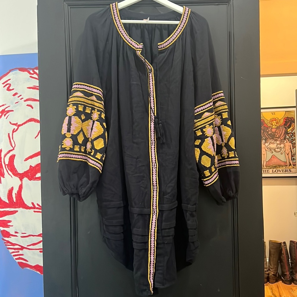 Free People Embroidered Dress / Cover Up Size small